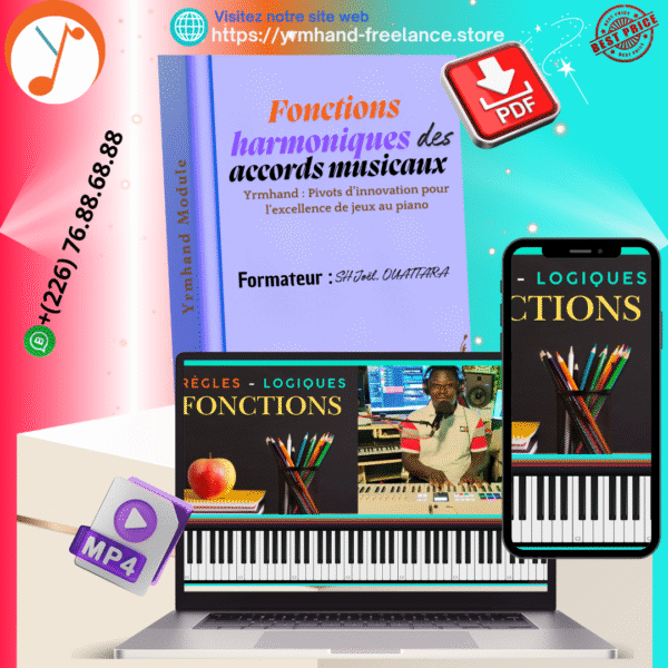 Fonctions harmoniques des accords de musique (Piano)